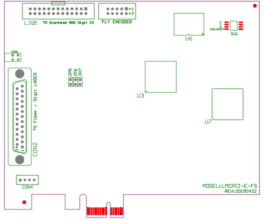 PCIE-FIBER 控制卡外观图